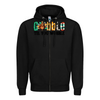 Black gobble til you wobble thanksgiving turkey Zipper Hoodie - Jasminsmagicworld