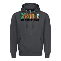 Smoke gobble til you wobble thanksgiving turkey Zipper Hoodie - Jasminsmagicworld