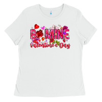 White Be Mine Valentines Day Ladies Tee - CowhideDigitalArt