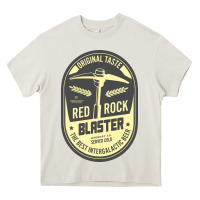 Cream deep rock galactic red rock blaster beer , designer   t shirt Heavy Core Tee - linhVisuals