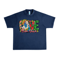 Navy Love Came Down Urban Heavy Tee - CowhideDigitalArt