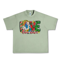 Oil Green Love Came Down Urban Heavy Tee - CowhideDigitalArt