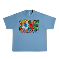 Pebble Blue Love Came Down Urban Heavy Tee - CowhideDigitalArt