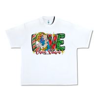 White Love Came Down Urban Heavy Tee - CowhideDigitalArt