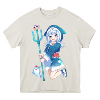 Cream Gawr Gura Heavy Core Tee - linhVisuals