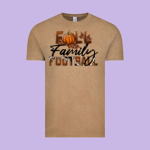 Fall Family Football Vintage Tee Designed By Lillyallendesigns