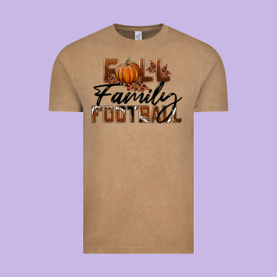 Fall Family Football Vintage Tee Designed By Lillyallendesigns