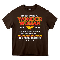 Chocolate Brown wonder woman Heavy Core Tee - linhVisuals