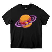Black Burger  Saturn Heavy Core Tee - linhVisuals