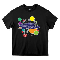 Black retro graphic design   frank lloyd wright Heavy Core Tee - linhVisuals
