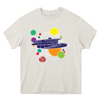 Cream retro graphic design   frank lloyd wright Heavy Core Tee - linhVisuals