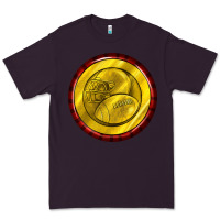 Plum american football round earrings Premium Tee - BundleAndBundleShop