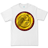 White american football round earrings Premium Tee - BundleAndBundleShop