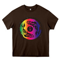 Chocolate Brown two lost souls swimming in a fish bowl Heavy Core Tee - linhVisuals