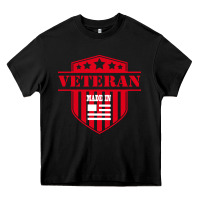 Black veteran made in usa   military Heavy Core Tee - linhVisuals
