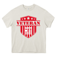 Cream veteran made in usa   military Heavy Core Tee - linhVisuals