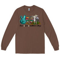 Chestnut Peace Love Southdown Sheep Long Sleeve Tee - LillyAllenDesigns