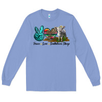 Colony Blue Peace Love Southdown Sheep Long Sleeve Tee - LillyAllenDesigns