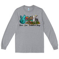Heather Grey Peace Love Southdown Sheep Long Sleeve Tee - LillyAllenDesigns