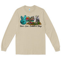 Mushroom Peace Love Southdown Sheep Long Sleeve Tee - LillyAllenDesigns