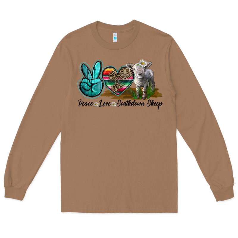 Peace Love Southdown Sheep Long Sleeve Tee by LillyAllenDesigns | Teevron
