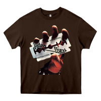 Chocolate Brown Judas Of Priest - British Steel Heavy Core Tee - linhVisuals