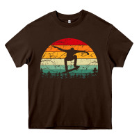 Chocolate Brown skateboard vintage for skateboards lovers Heavy Core Tee - linhVisuals