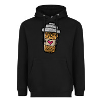 Black leopard glitter coffee cup Heavyweight Hoodie - Jasminsmagicworld