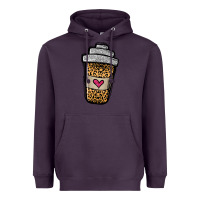 Plum leopard glitter coffee cup Heavyweight Hoodie - Jasminsmagicworld