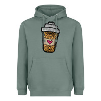 Sage leopard glitter coffee cup Heavyweight Hoodie - Jasminsmagicworld