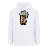 White leopard glitter coffee cup Heavyweight Hoodie - Jasminsmagicworld