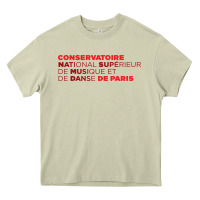 Mossy logocnsmdp conservatoire de paris Heavy Core Tee - linhVisuals