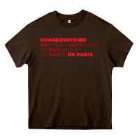 Chocolate Brown logocnsmdp conservatoire de paris Heavy Core Tee - linhVisuals