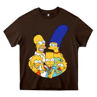 Chocolate Brown simpson Heavy Core Tee - linhVisuals
