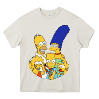 Cream simpson Heavy Core Tee - linhVisuals
