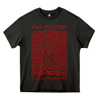 Asphalt JOY DIVISION - UNKNOWN PLEASURES - JAPANESE Heavy Core Tee - linhVisuals