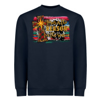 Navy jesus i̇s the reason for the season christmas Heavyweight Sweatshirt - RanaPortraitStore