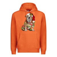 Carrot Christmas english bulldog Premium Hoodie - BarkalooDesign