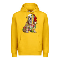 Lemon Christmas english bulldog Premium Hoodie - BarkalooDesign