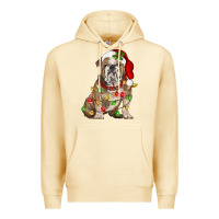 Pina Colada Christmas english bulldog Premium Hoodie - BarkalooDesign
