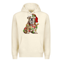 Sandshell Christmas english bulldog Premium Hoodie - BarkalooDesign