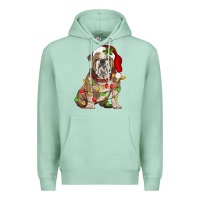 Seafoam Christmas english bulldog Premium Hoodie - BarkalooDesign