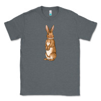 Charcoal Heather Bunny Easter Classic Tee - OliviaCreatesArt