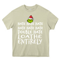Mossy Loathe Entirely Grinch For Light Hate hate hate happy christmas Heavy Core Tee - linhVisuals
