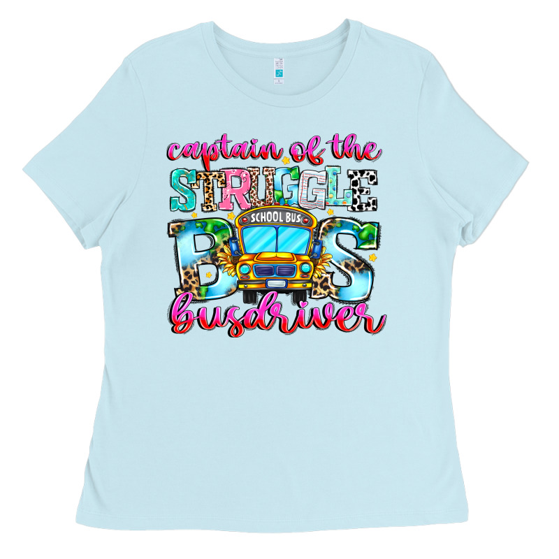 Captain Of The Struggle Bus Bus Ladies Tee by CowhideDigitalArt | Teevron