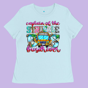Captain Of The Struggle Bus Bus Ladies Tee Designed By Cowhidedigitalart