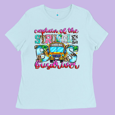 Captain Of The Struggle Bus Bus Ladies Tee Designed By Cowhidedigitalart