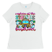 White captain of the struggle bus bus Ladies Tee - CowhideDigitalArt