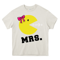 Cream Mrs Pacman Heavy Core Tee - linhVisuals