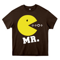 Chocolate Brown Mr Pacman Heavy Core Tee - linhVisuals